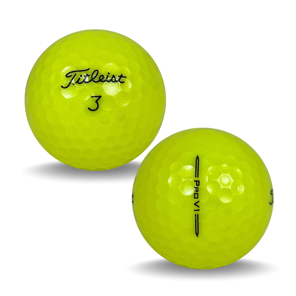 24 Pro V1 Yellow Pristine Recycled Golf Balls, by Mulligan USA