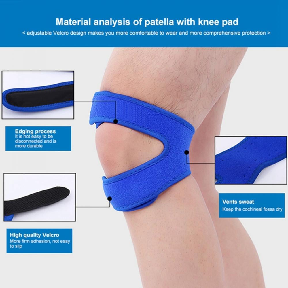 2 Pack Knee Brace Plus Size, Dual Patella Tendon Support Strap, Adjustable Neoprene Stabilizer for Meniscus Tear, Arthritis, Tendonitis, MCL, ACL, Pain Relief, Recovery, Running, Men & Women; XL /2XL