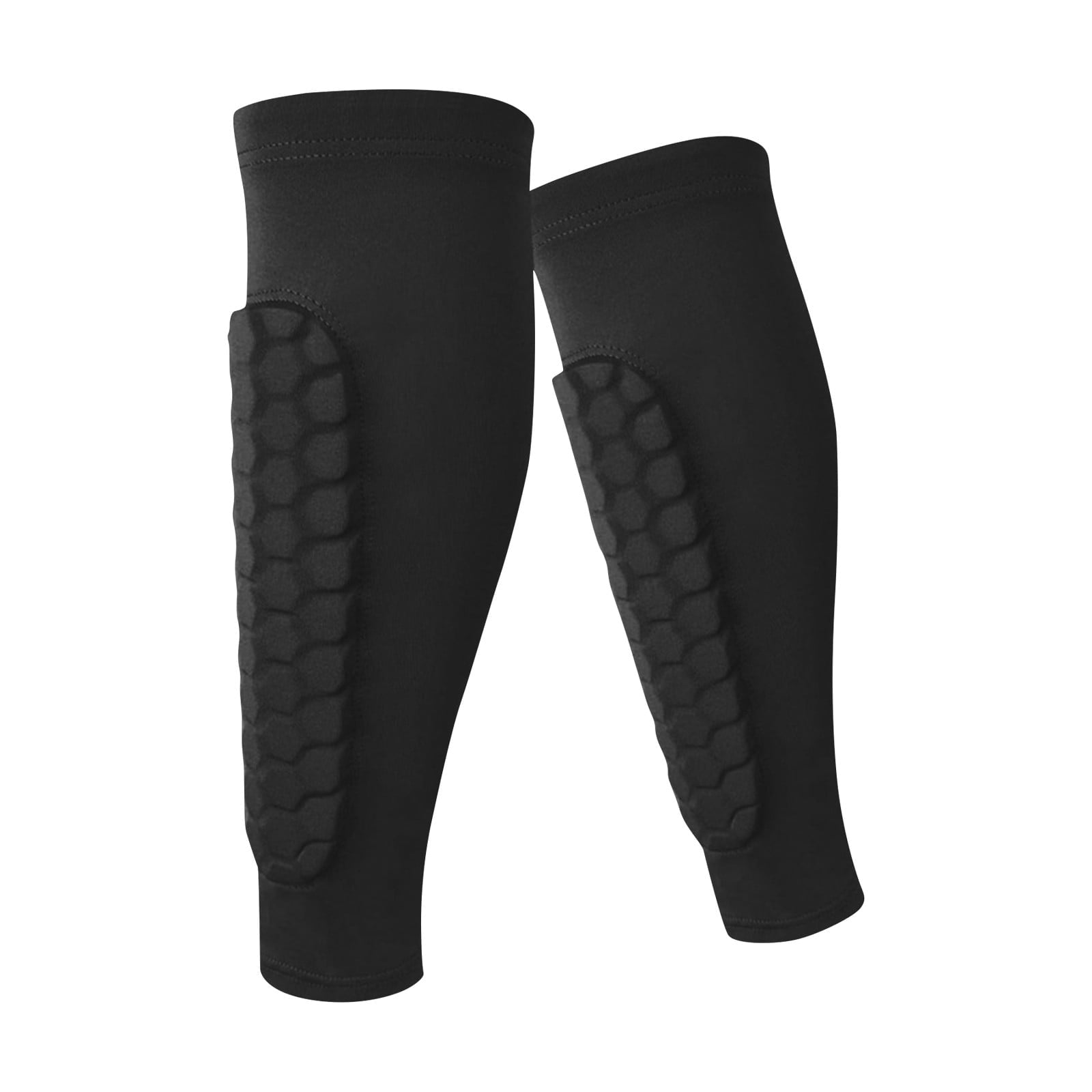 1Pc Soccer Shin Guards Shin Pads for Youth Adults , Calf Compression Sleeve with Honeycomb Pads, Lightweight Calf Protective Gear Ideal for Football, Taekwondo, MTB & More (Orange)