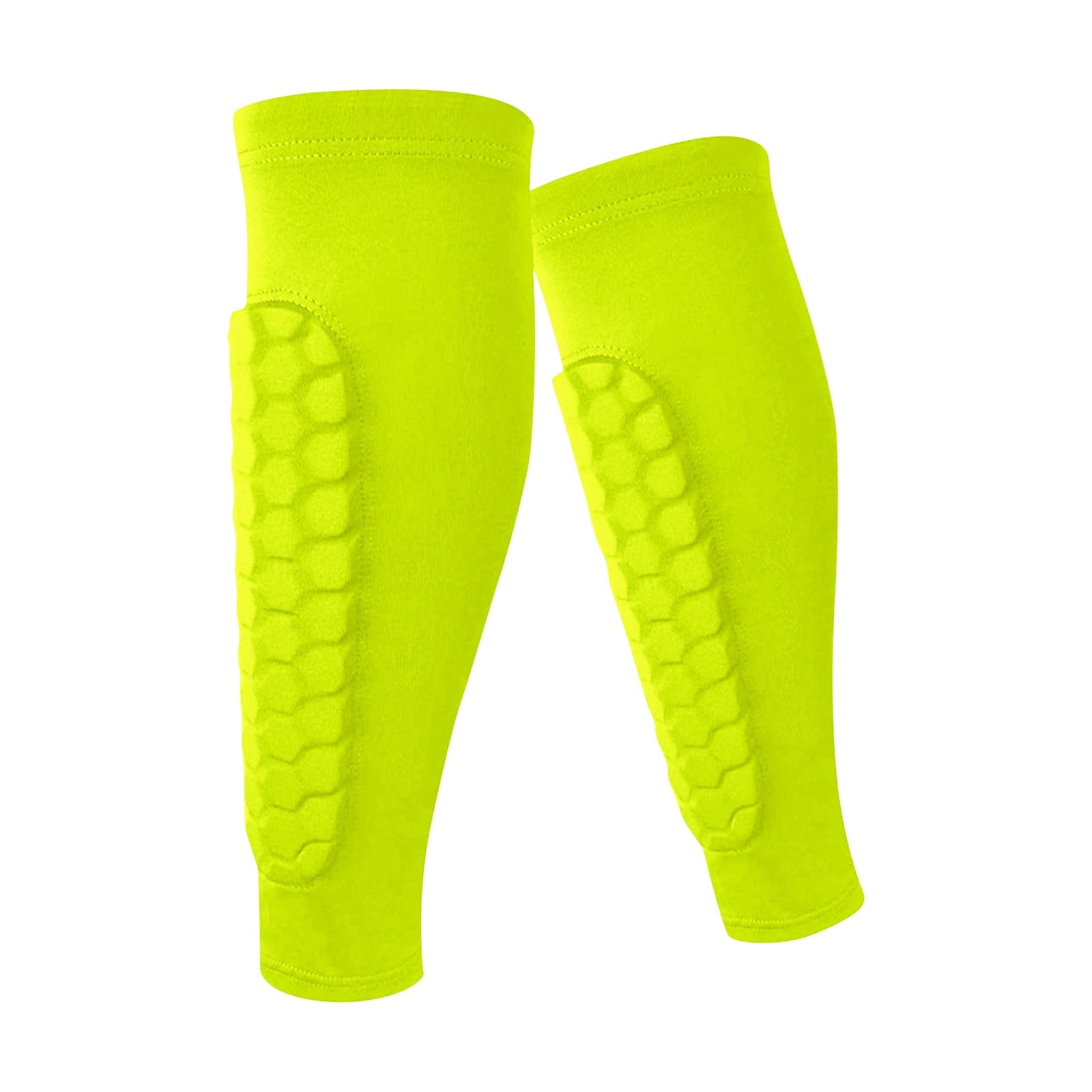 1Pc Soccer Shin Guards Shin Pads for Youth Adults , Calf Compression Sleeve with Honeycomb Pads, Lightweight Calf Protective Gear Ideal for Football, Taekwondo, MTB & More (Orange)