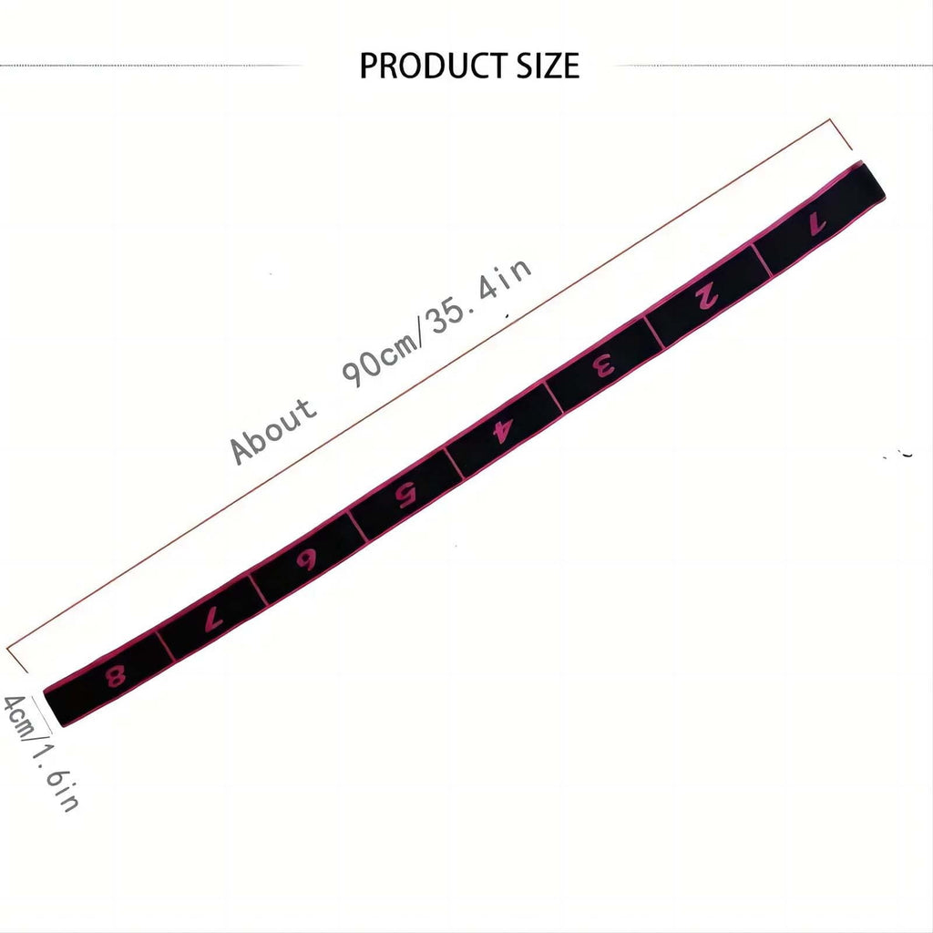 2026 Upgrade Fitness Resistance Band for Stretching and Yoga, Elastic Yoga Stretching Strap with Loops Handle, Adjustable Leg Stretcher Bands for Full Body Stretching Shaping (Purple)