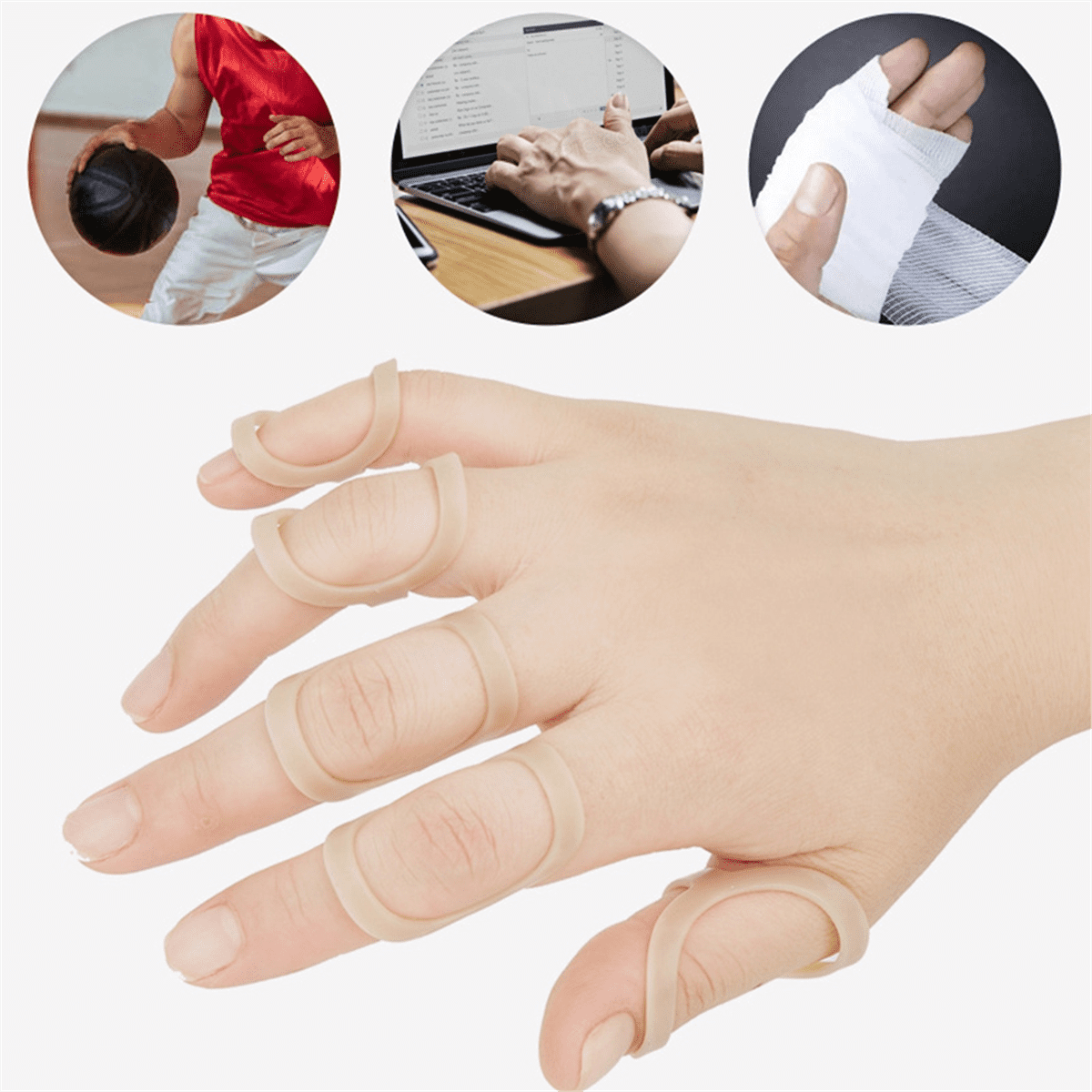 A Oval Finger Splint, for Finger Stabilizer Brace -4, 5, 6, 7, 8 Size