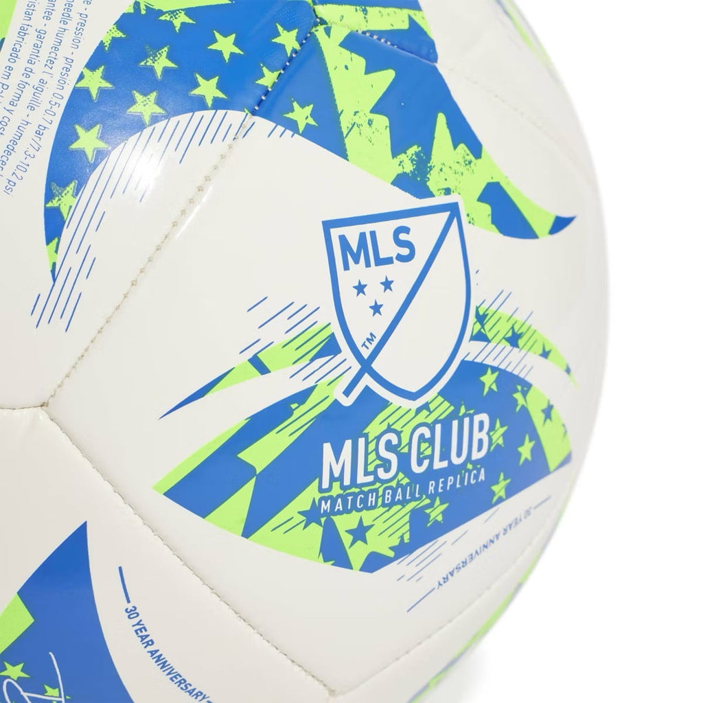 Adidas MLS Size 5 Club Sports Ball - White: Butyl Bladder TPU Shell Soccer Ball