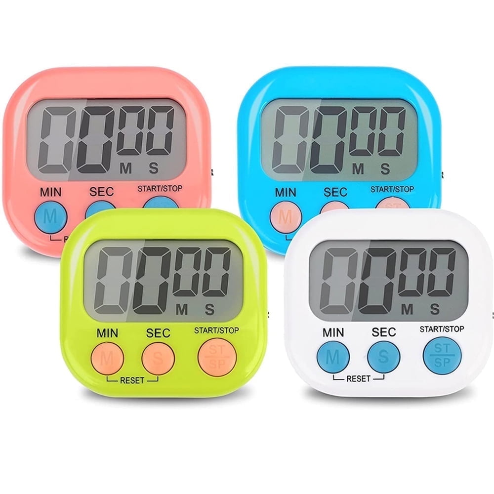 DISEN 4-Piece Multi-Function Digital Kitchen Timer - Stopwatch Count Up and Down