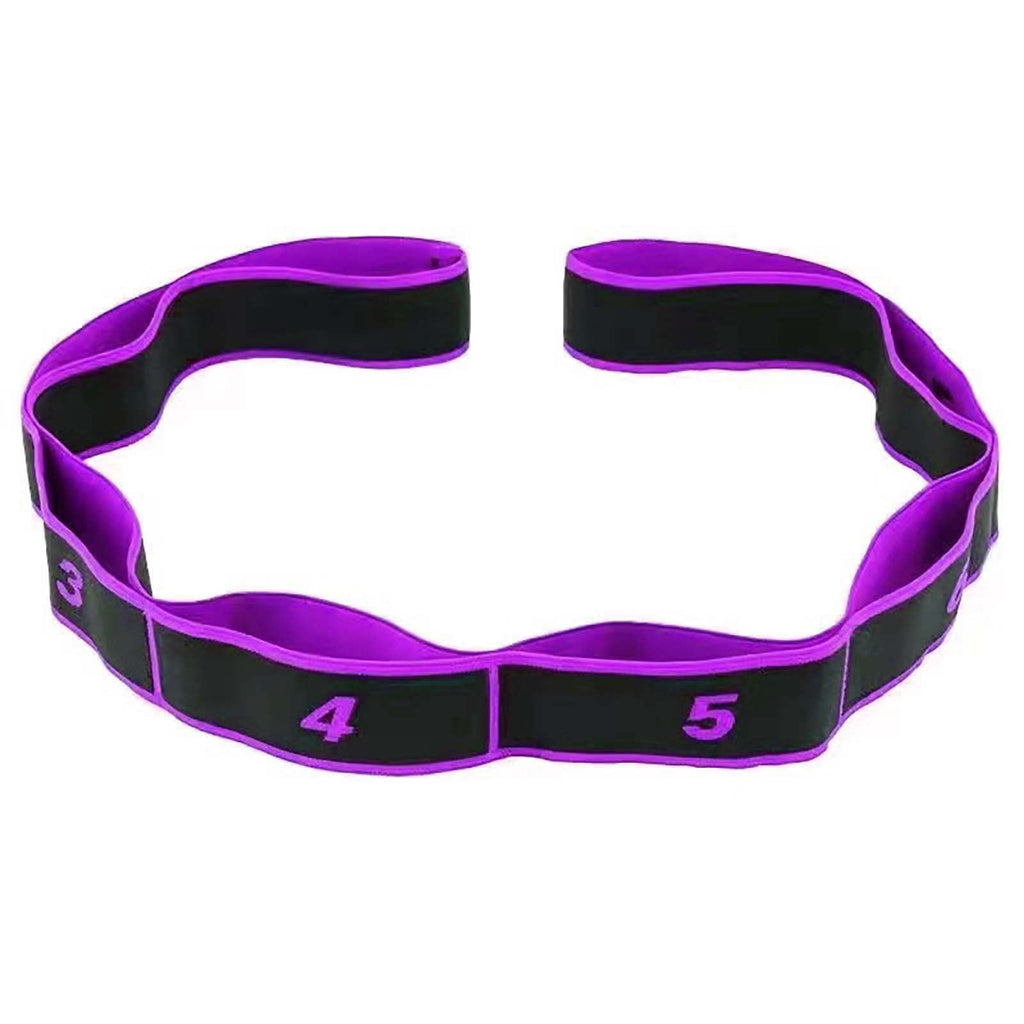 2026 Upgrade Fitness Resistance Band for Stretching and Yoga, Elastic Yoga Stretching Strap with Loops Handle, Adjustable Leg Stretcher Bands for Full Body Stretching Shaping (Purple)