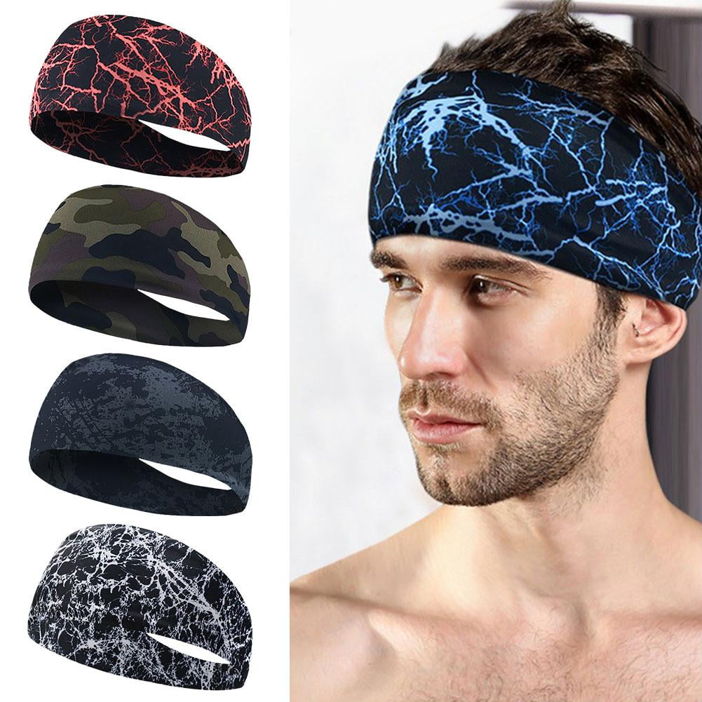 1/6x Mens Sweat Sweatband Headband Stretch Sports Head Band Running Gym R6G0